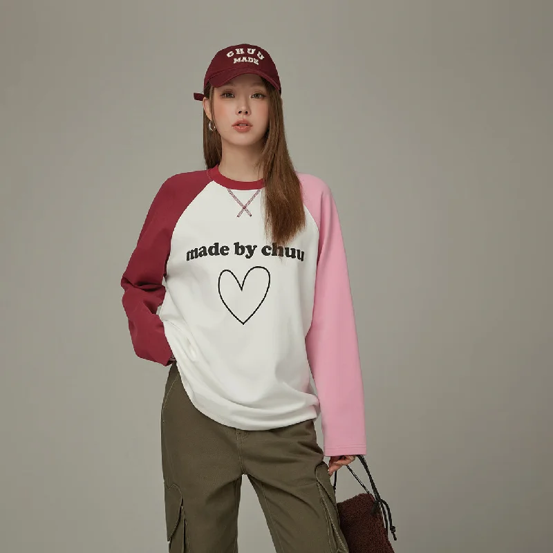 Logo Heart Color Long Sleeve T-Shirt