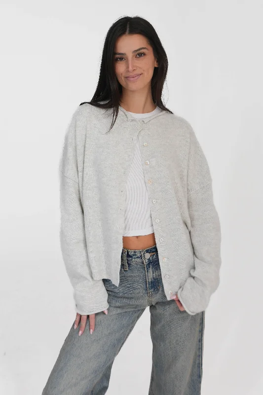 Phoebe Cardigan in Light Grey