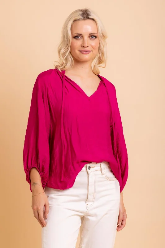 Juno Top Cerise Pink