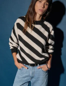 Slanted Striped Sweater