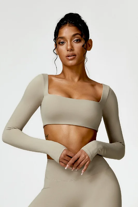 Camila Crop Top - Nude