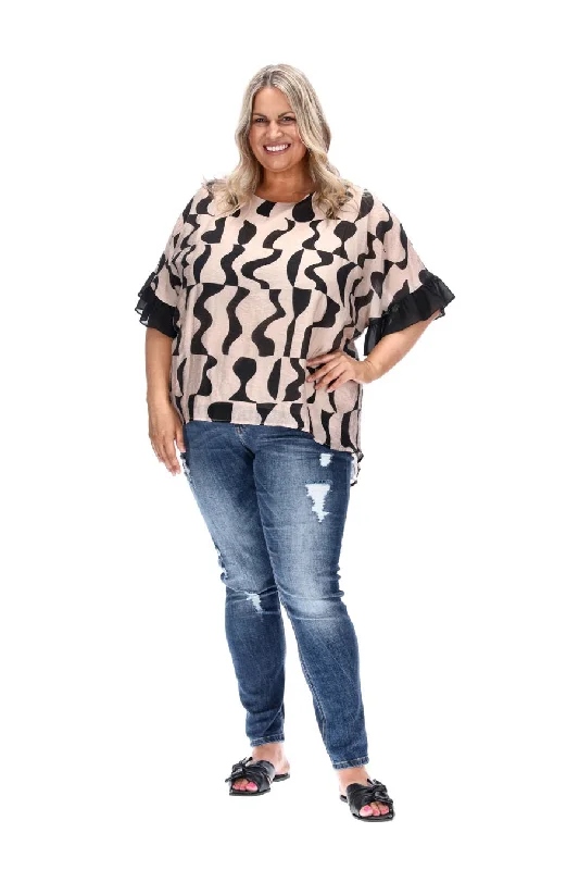 Juniper Contrast Top Beige