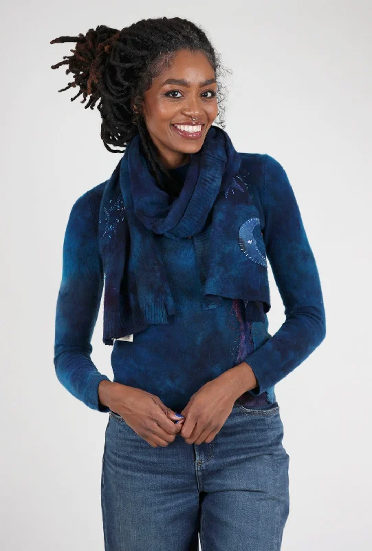 Raw Coil Cashmere Scarf, Explorer/Midnight