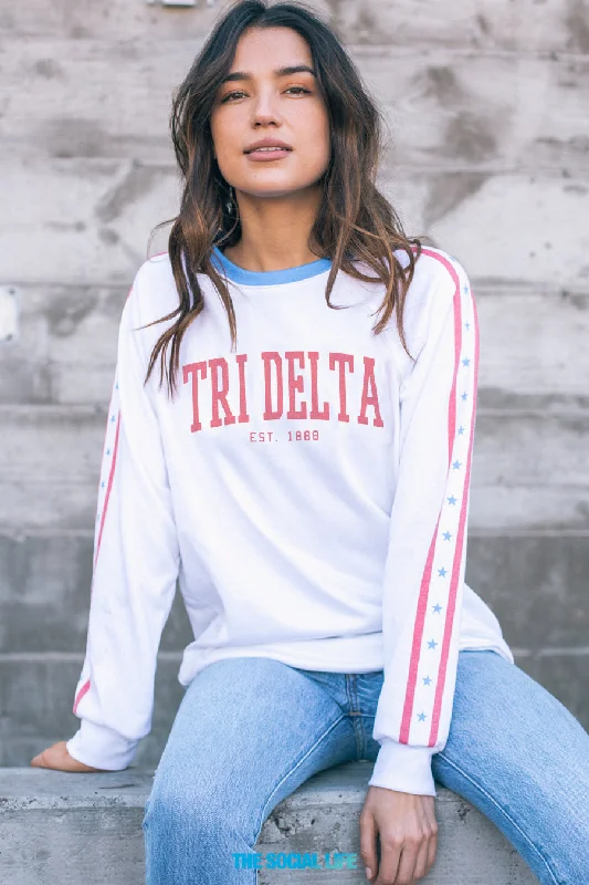 Delta Delta Delta Olympic Raglan Crewneck