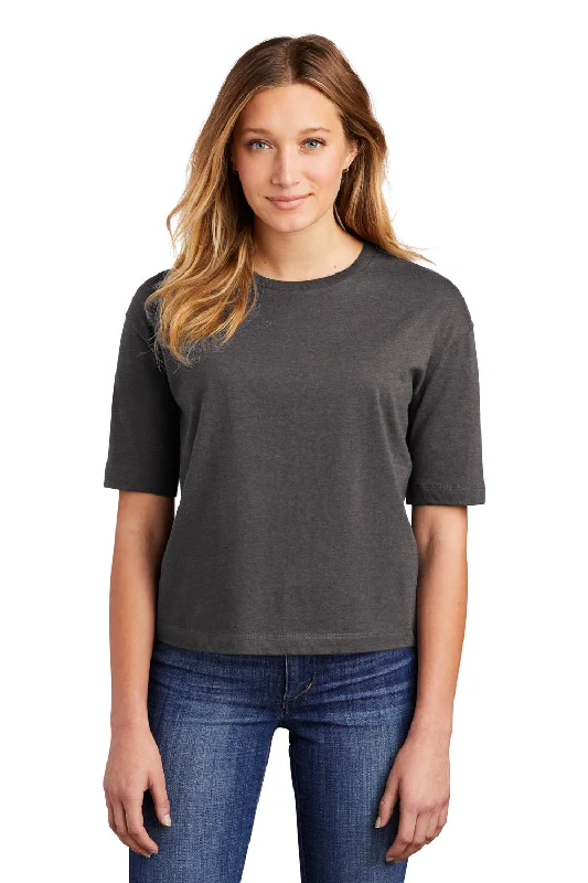 District Womens Very Important Boxy Short Sleeve Crewneck T-Shirt - Heather Charcoal Grey