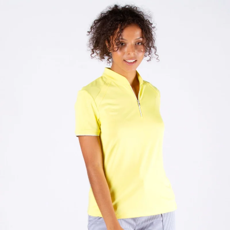 NIVO Mara Short Sleeve Polo 140 Lemon Sherbet