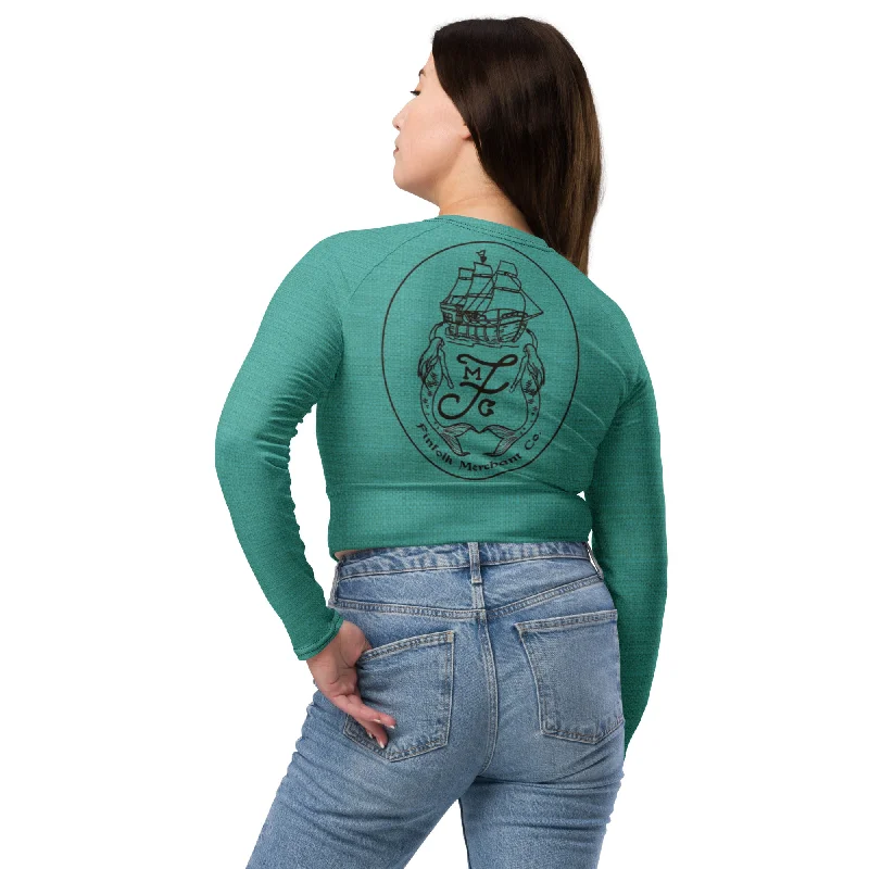 Finfolk Merchant Company Recycled Long-Sleeve Crop Top