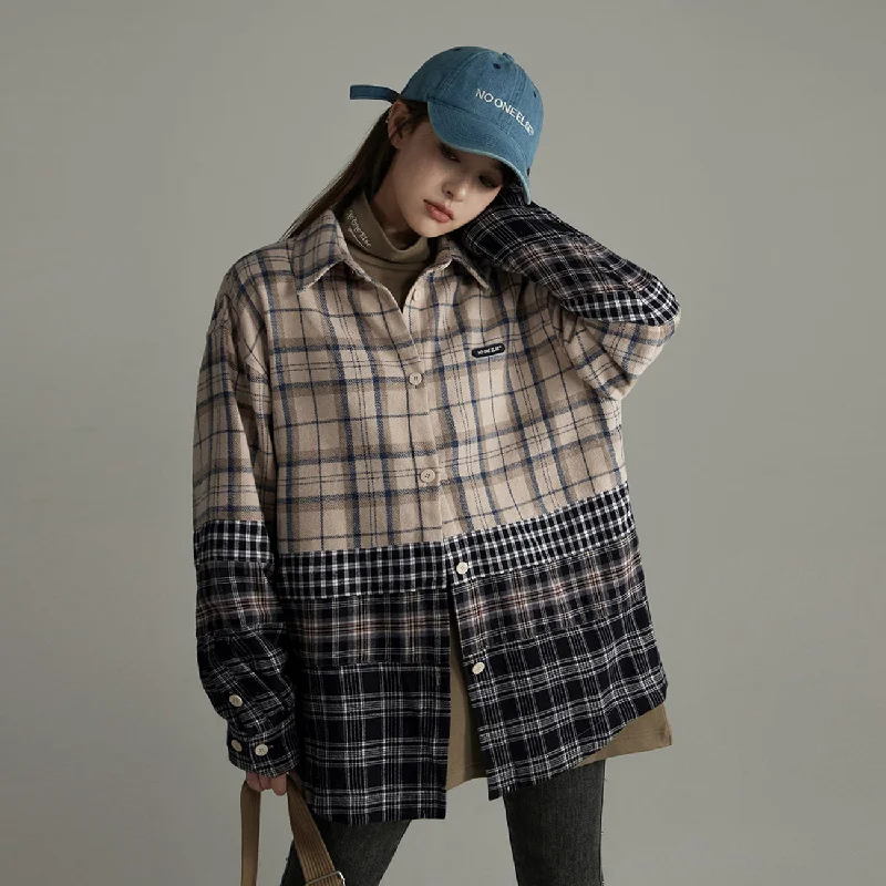 Flannel Check Oversized Shirt