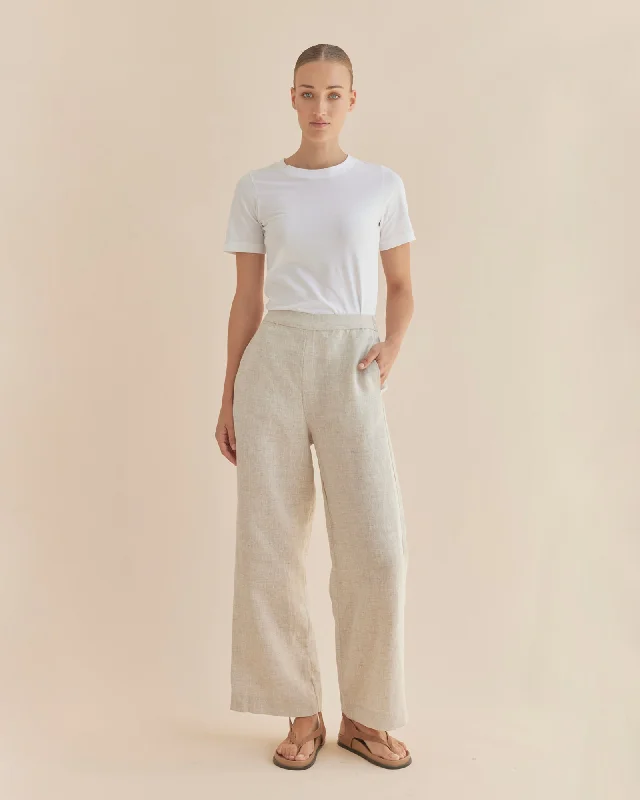 Mabel Linen Pant - Natural