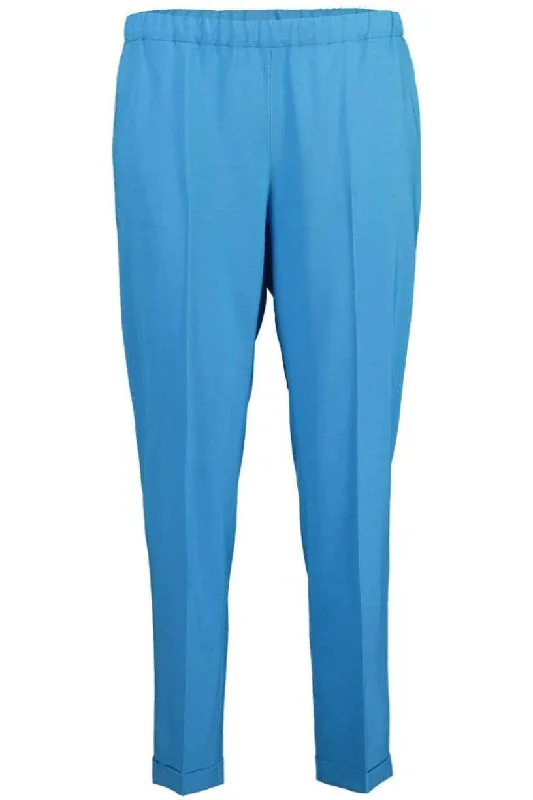 Cropped Narrow Leg Pant - Turquoise