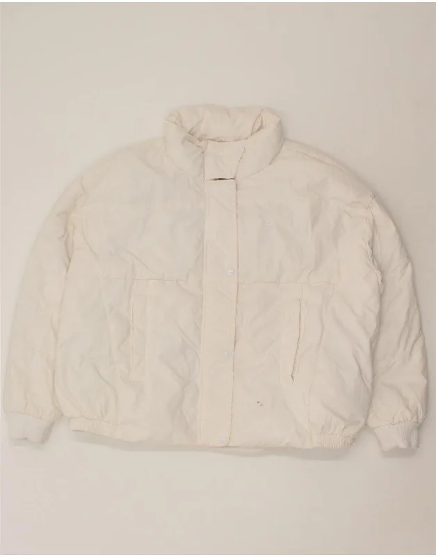 LEVI'S Womens Padded Jacket UK 20 2XL White Polyester