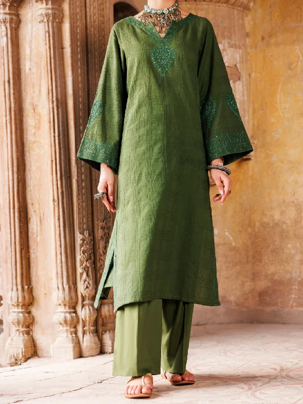 Mehndi Green Dobby Kurti - AWP-LK-705