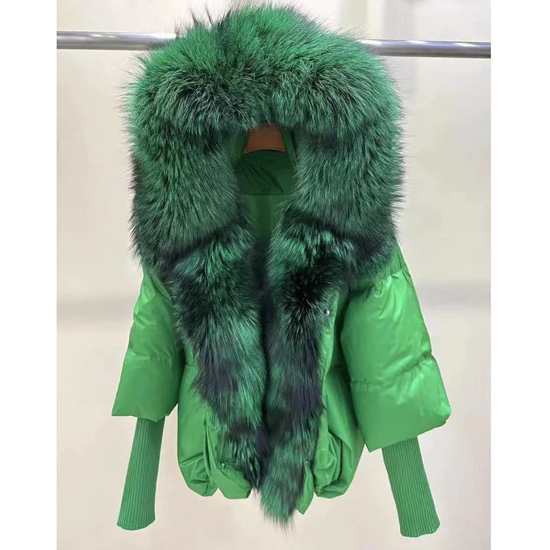 Emerald Green Fur Collar