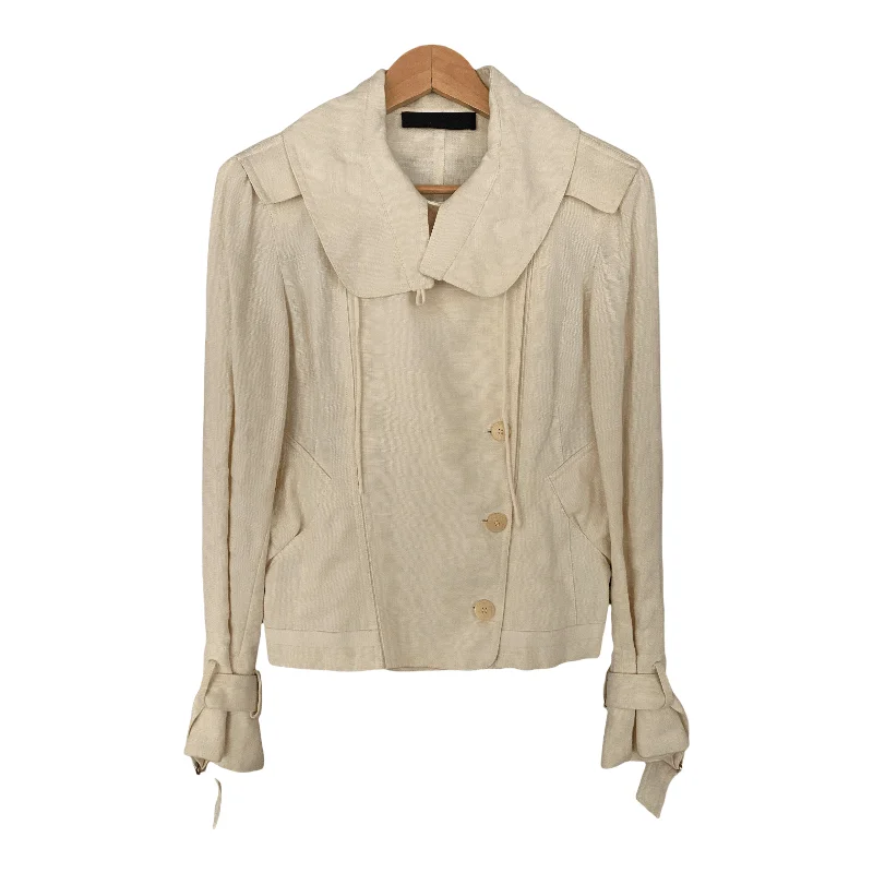 Donna Karan 100% Linen Jacket Cream UK SIze 12