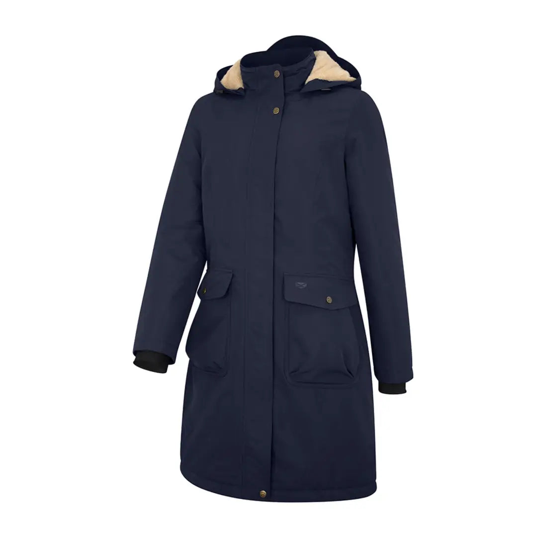 Hoggs of Fife Walker Ladies Long Coat Navy