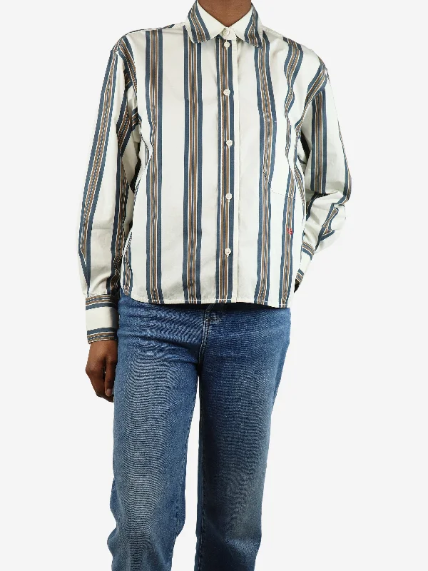 Multicoloured striped shirt - size UK 6