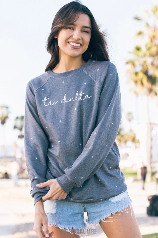 Delta Delta Delta Stellar Raglan Crewneck