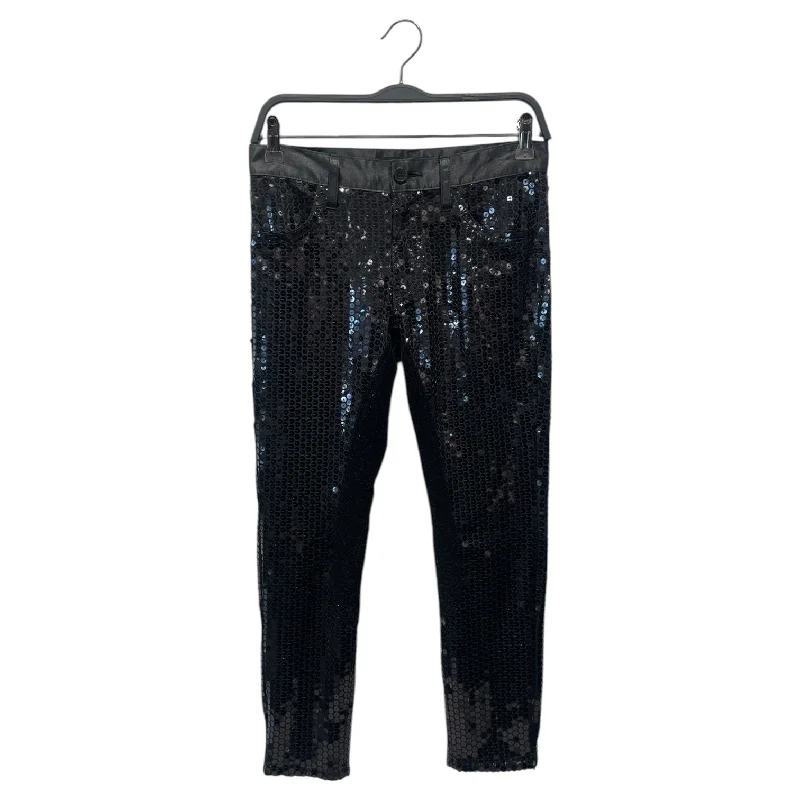 JUNYA WATANABE COMME des GARCONS/Straight Pants/XS/Polyester/BLK/SEQUIN