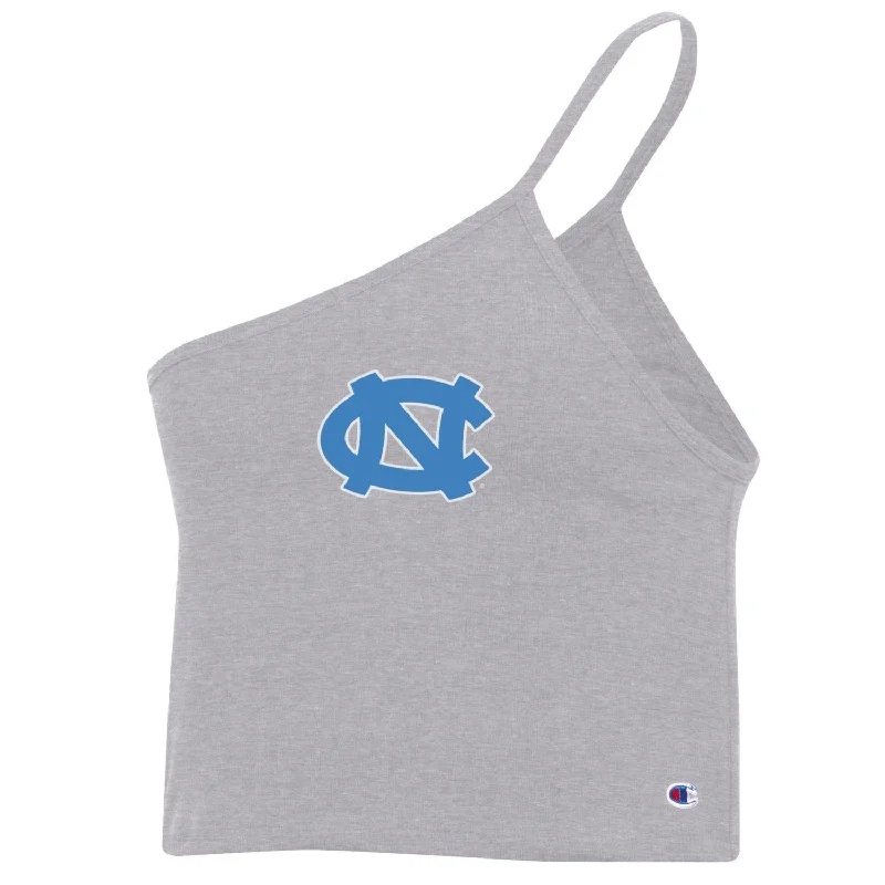 UNC Tar Heels One Shoulder Cami Tank Top from Champion in Grey- LIMITED EDITION