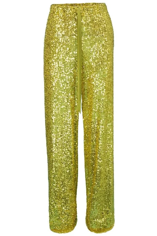 Lime Sequin Knit Pant