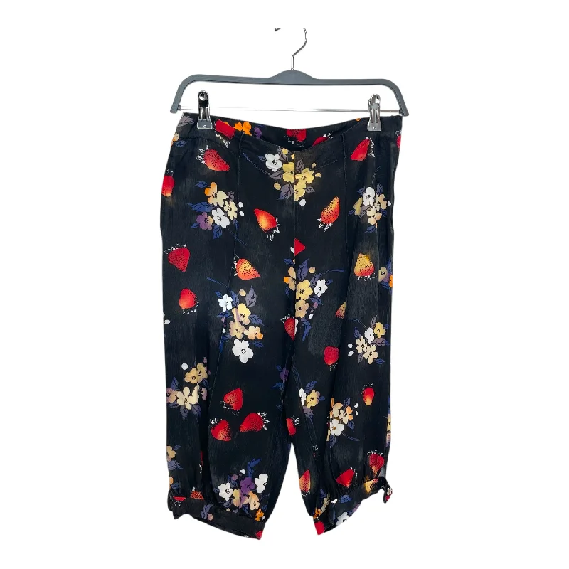 tricot COMME des GARCONS/Bottoms/M/All Over Print/Silk/BLK/FRUIT AND FLOWER/TN-P035