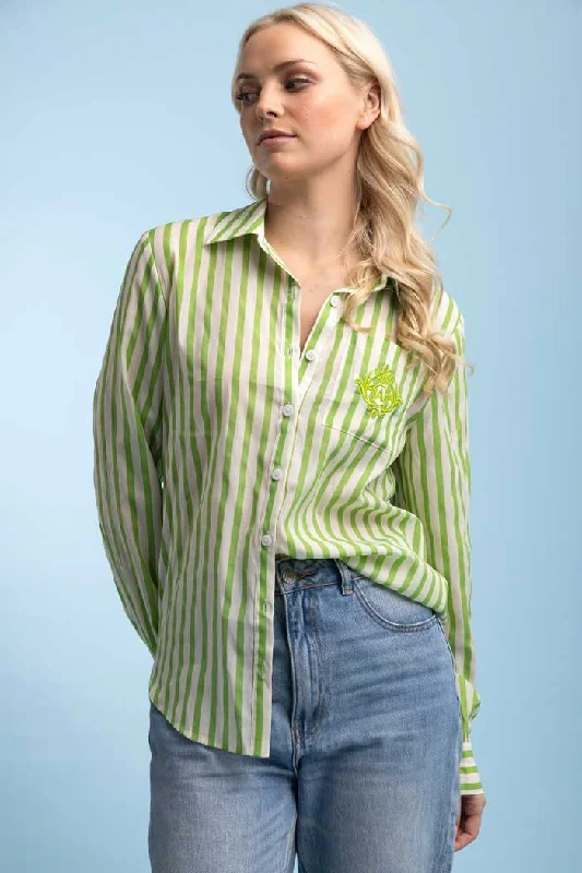 Sage Shirt Green Stripe