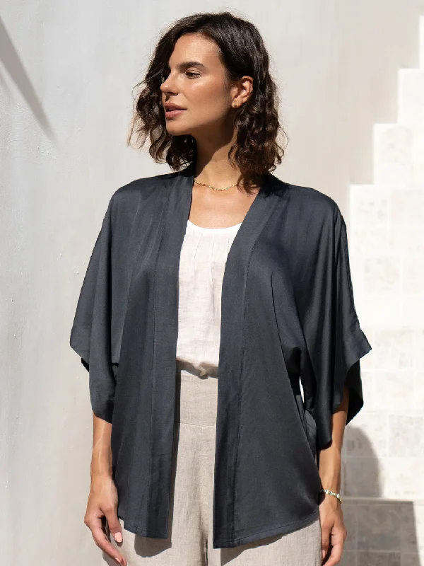 Lucca Bamboo Kimono Charcoal