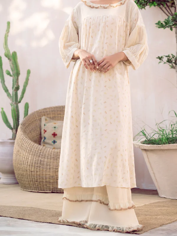 Off White Cotton Tunic - ALCR-LK-1080