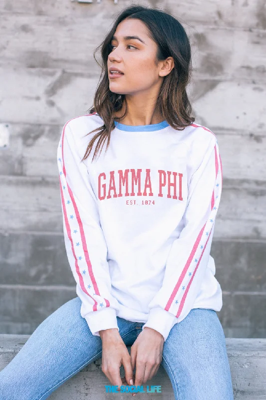 Gamma Phi Beta Olympic Raglan Crewneck