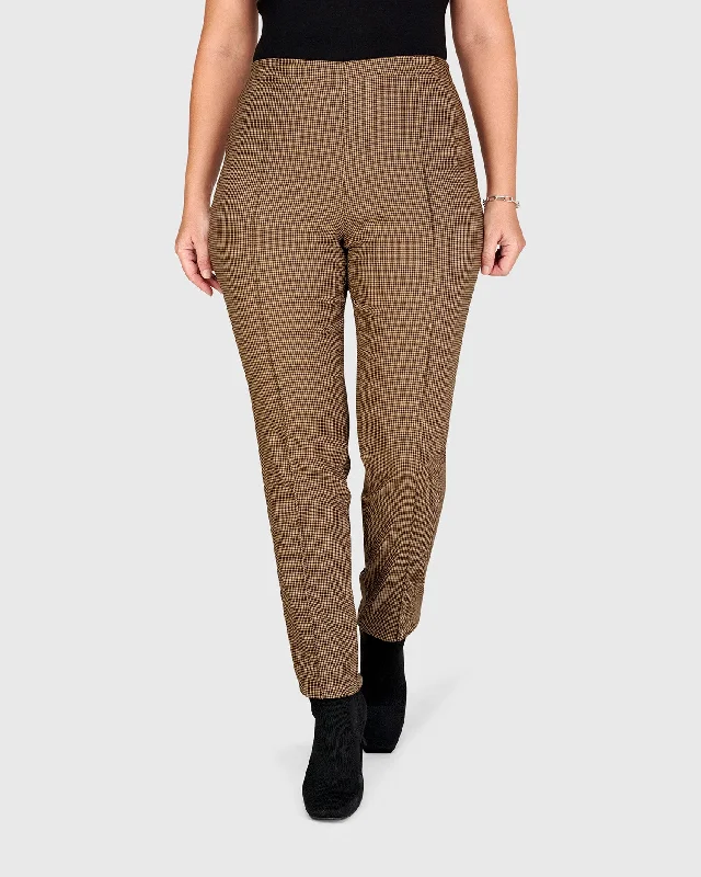 Amaretto Slim Pants, Houndstooth