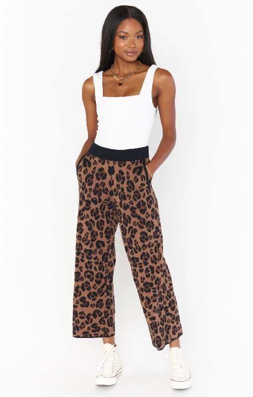 Samson Lounge Pants ~ Leopard Knit