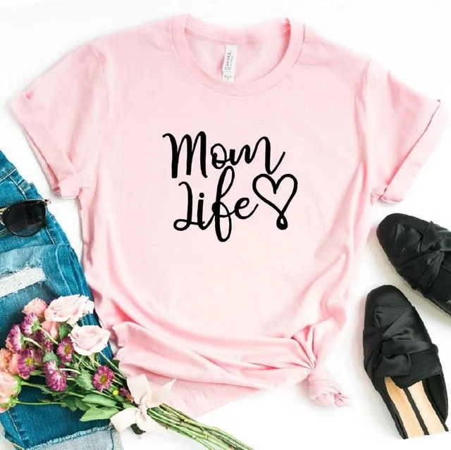 Mom Life Slogan T-Shirt (MRK X)