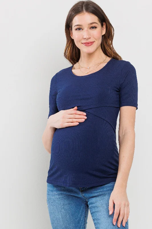 Ribbed Double Layered Bust Nursing Top