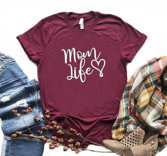 Mom Life Slogan T-Shirt (MRK X)