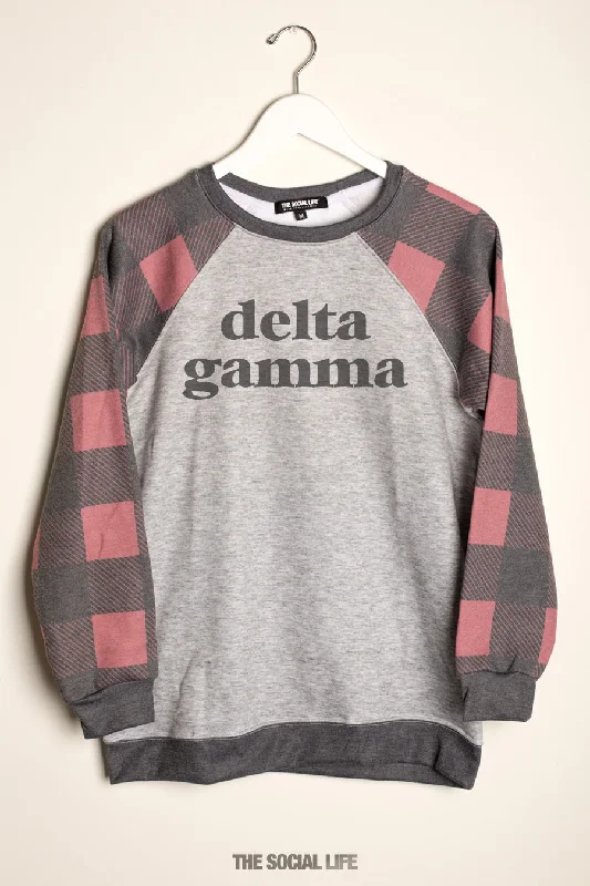 Delta Gamma Lumberjack Raglan Crewneck