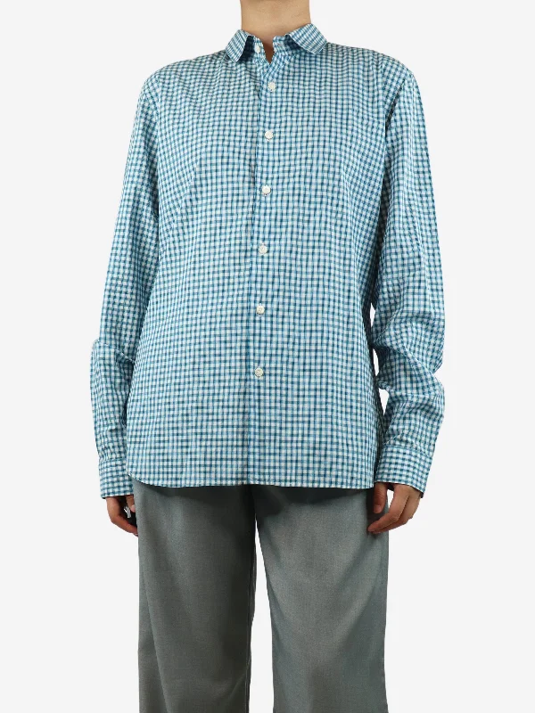 Blue gingham shirt - size 41/16