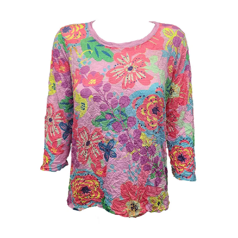 David Cline Natalie 3/4 Sleeve Crew Neck Top - Bright