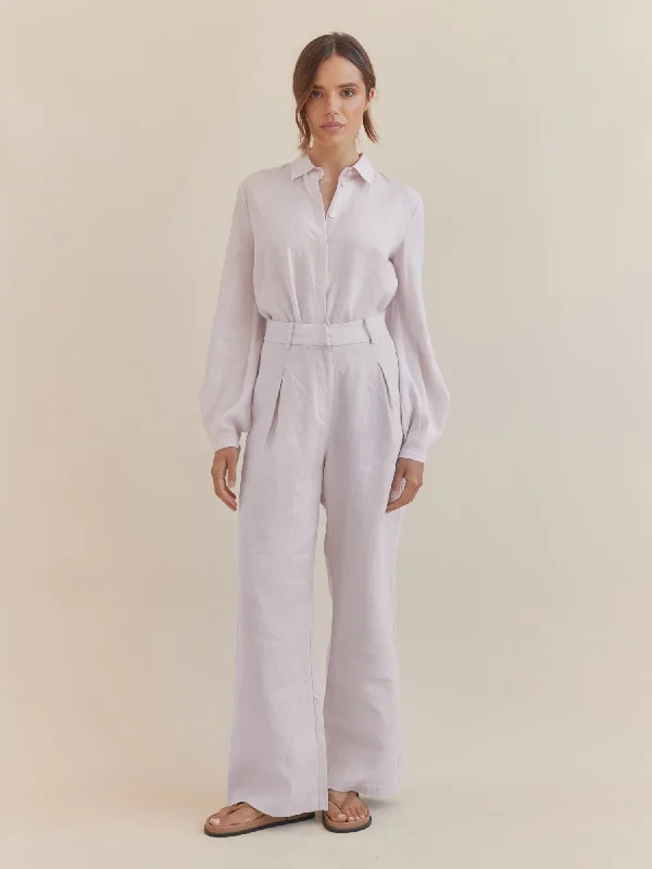 Katrina Linen Pant - Rosewater