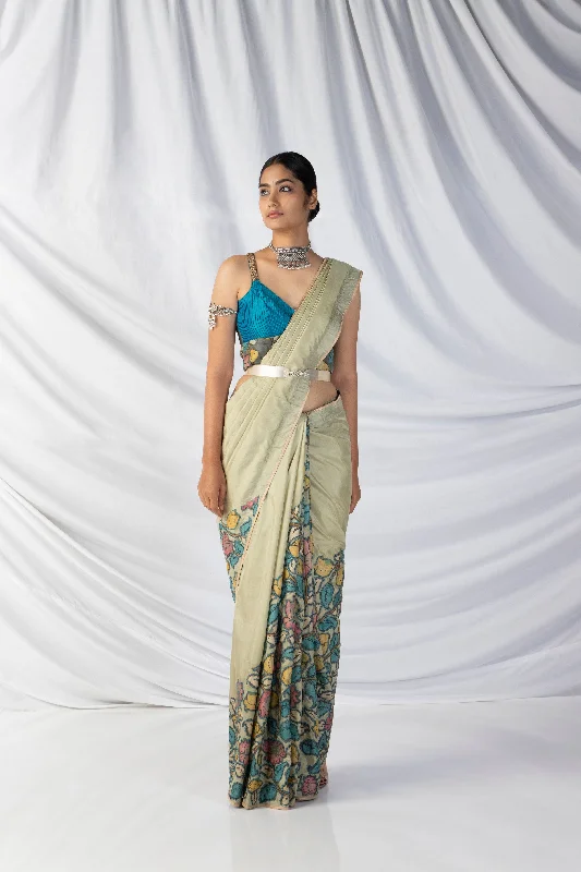 Apple Blossom Poorna Saree and Blouse