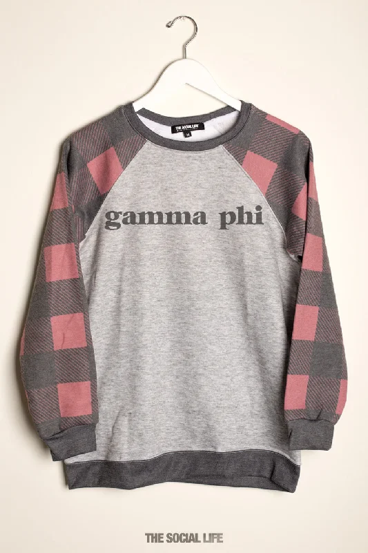 Gamma Phi Beta Lumberjack Raglan Crewneck