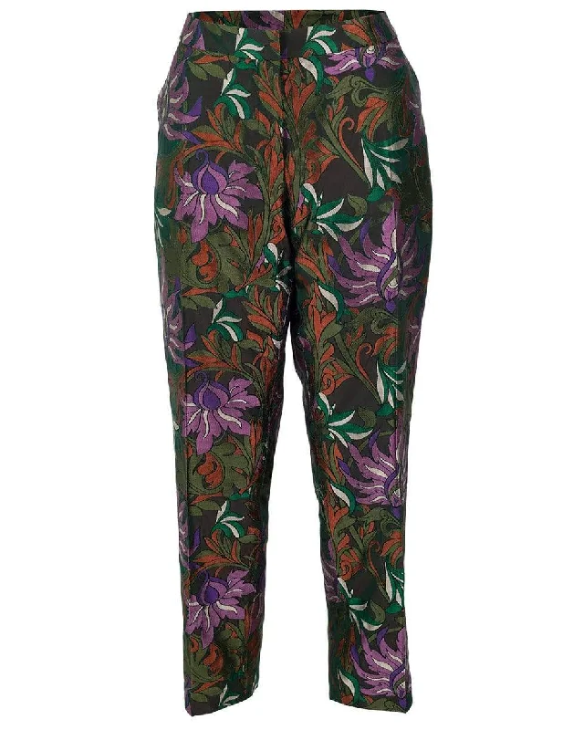 Poumas Flat Front Floral Trouser