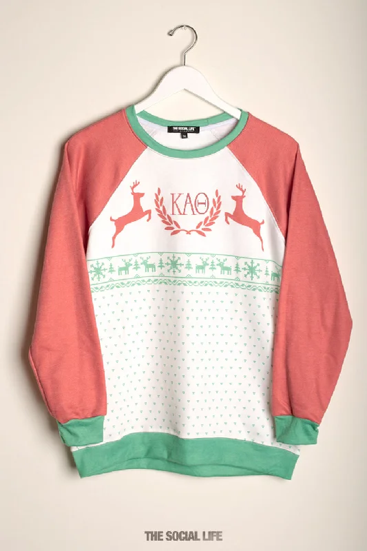 Kappa Alpha Theta Rudolph Raglan Crewneck